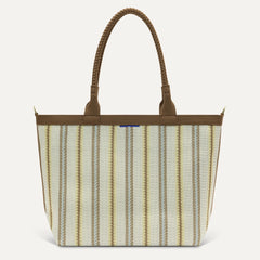 The Lightweight Zip Tote - Sunbeam Market Stripe