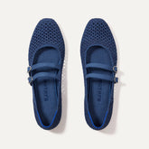 The Double Buckle Mary Jane - Blue Mesh