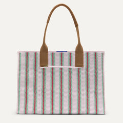 The Classic Tote - Watermelon Market Stripe