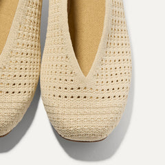 The Max Square Ballerina - Off White Mesh