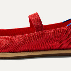 The Cruiser Mary Jane - Poppy Raffia-Knit