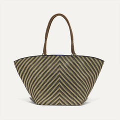 The Summer Tote - Toffee Chevron