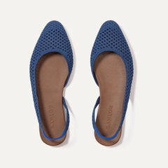 The Almond Slingback - Deep Sea Mesh